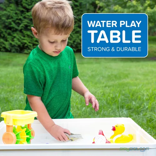 Miniatura 5 de Play Platoon Mesa y Silla de Actividades 5 en 1 para Niños - Mesa de Bloques de Construcción, STEM, Manualidades y Sensoriales para Niños Pequeños