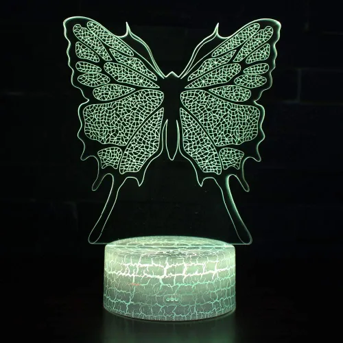 Miniatura 5 de 7 color cambiante noche lámpara 3D atmósfera luz 3D ilusión visual LED lámpara para niños juguete Navidad regalos cumpleaños