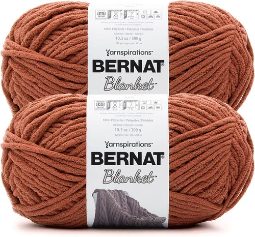 Miniatura 88 de Bernat - Estambre para mantas súper esponjoso acrílico, 2 paquetes de 300g/10.5 onzas, #6, chenilla gruesa de peso pesado para tejer y crochet