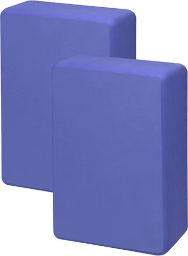 2 Pack Yoga Block, Premuim EVA Foam Block, Durable Non-slip Exersice Block for Yoga, Pilates, General Fitness, Stretching, Toning Workouts and