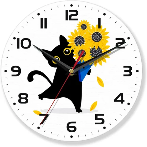Miniatura 13 de Reloj de pared vintage, funciona con pilas, reloj de árbol para sala de estar, dormitorio, baño, cocina, 10 pulgadas Árbol de la vida vintage