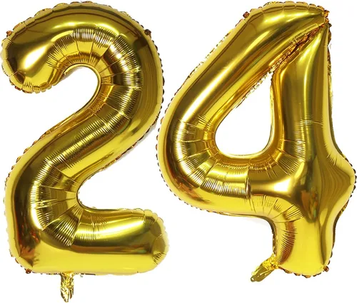 Miniatura 28 de Globos digitales dorados de 40 pulgadas, con número 10, globos de helio para decoraciones de fiesta de cumpleaños y suministros para decoración