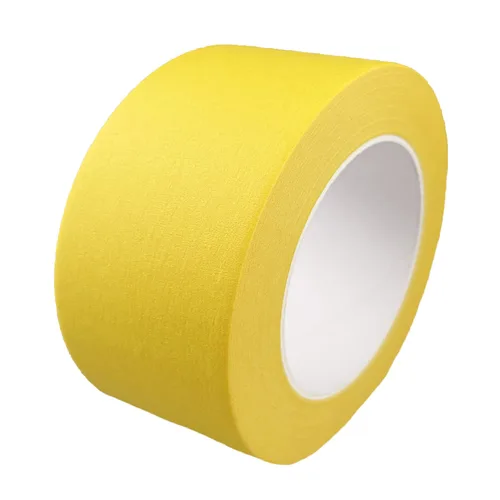 Cinta de Enmascarar Ancha, Cinta Amarilla para Pintores para Hogar, Oficina, Papelería Escolar, Arte DIY, Manualidades, Etiquetado (3 Pulgadas X 55
