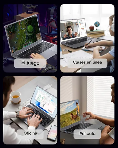 Miniatura 7 de Laptop de 15.6 pulgadas con Pentium Gold 6500Y (hasta 3.4GHz), 16GB RAM 256GB SSD, 1080P Full HD, USB-C, WiFi 5, BT5.0, computadoras portátiles