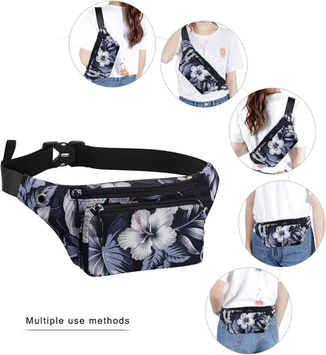 Miniatura 6 de Kamo Fanny Pack, Riñonera Mochila Impermeable Durable Poliéster Pequeño para el aire libre Ligero bolsa cruzada, bolso de día para Mujeres Hombres