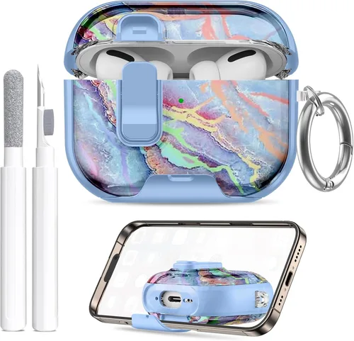 Miniatura 37 de Funda compatible con Airpods Pro 3 (2025) con soporte para teléfono y kit de limpieza, bonito clip de silicona suave para Apple AirPods Pro de 3ª