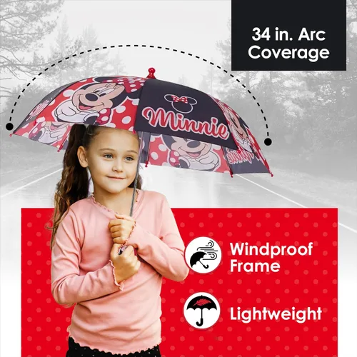 Miniatura 9 de Disney Paraguas para niños, Frozen/Princesa/Minnie Mouse para niños pequeños y niñas de 3 a 6 años