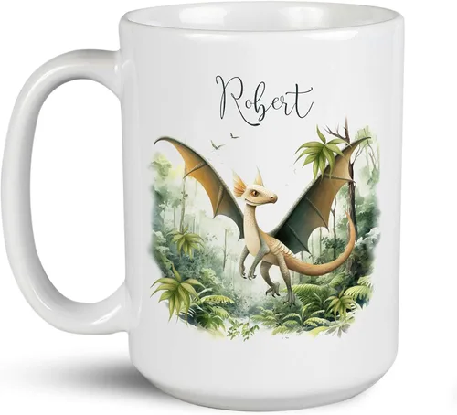 Miniatura 18 de Troodon My Spirit - Taza de café personalizada con nombre personalizado, taza de café de dinosaurio para amantes de los dinosaurios, tazas