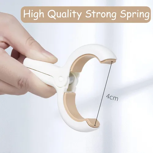 Miniatura 3 de Paquete de 6 pinzas de ropa de plástico con resortes fuertes antioxidantes, clips resistentes para toallas de playa, pinzas de ropa para mantener