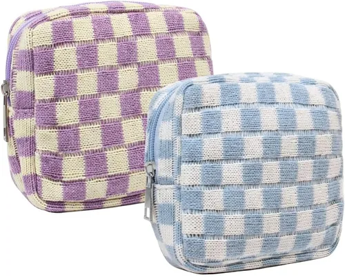 Miniatura 19 de 2 mini bolsas de maquillaje, pequeñas bolsas de maquillaje para bolso, bolsa de cosméticos con bolsillos deslizantes, pequeña bolsa de aseo de viaje