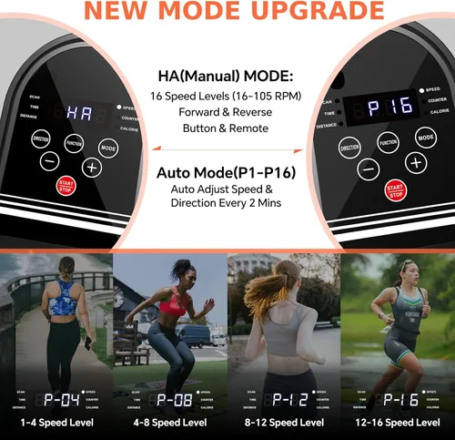 Miniatura 3 de Under Desk Elliptical Machine, Electric Exerciser Pro with 16 Adjustable Speed, Quiet and Fully Assembled with Remote Control & Non-Slip Foot Straps