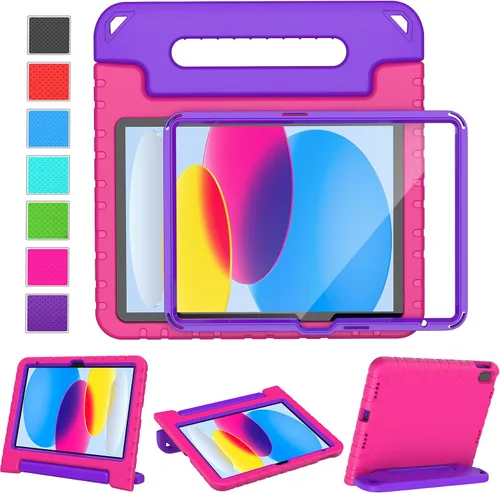 Miniatura 11 de LTROP Funda para Niños para iPad de 11ª Generación (A16) 2025/10ª Generación (10.9 pulgadas, 2022) con Protector de Pantalla, Funda con Mango