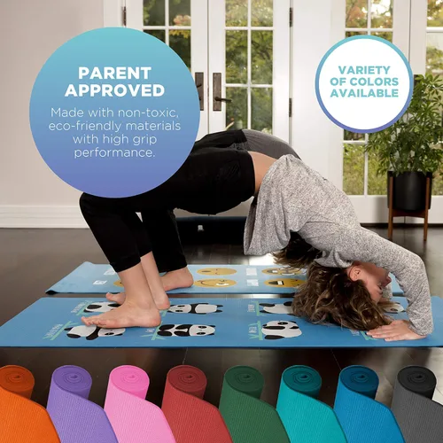 Miniatura 2 de Bean Products Yoga Mat for Exercise - Non Slip Thick Comfortable Workout Floor Mat for Adults and Kids - Eco Friendly Foldable Yoga Mat for Yoga
