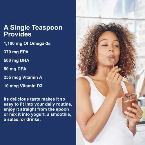 Miniatura 5 de Carlson - Aceite de hígado de bacalao 1100 mg Omega-3 más vitaminas A y D3 - Suplemento de omega 3 EPA DHA de captura silvestre - Aceite de pescado