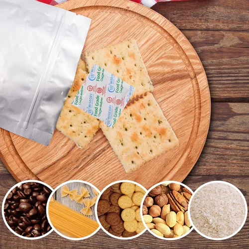 Miniatura 8 de Wisesorb Absorbentes de oxígeno para almacenamiento de alimentos de 300 CC 100 paquetes, absorbentes de oxígeno de grado alimenticio, absorbentes