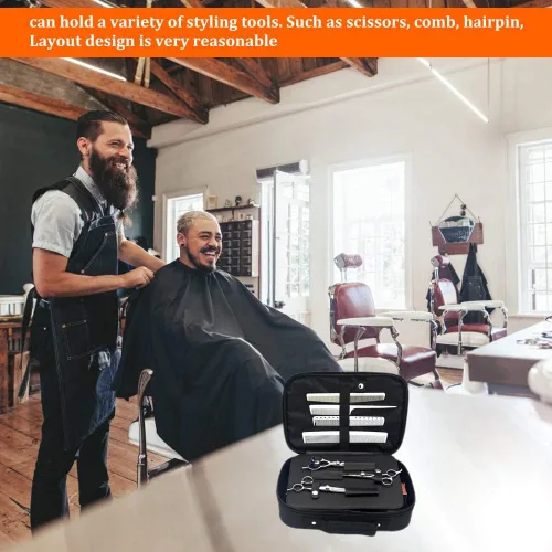 Miniatura 3 de Herramientas de peluquería Almacenamiento Estuche de transporte, Profesional Multifuncional Peluquero Peluquero Diseñador Bolsa de Sesión Cosméticos