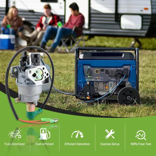 Miniatura 8 de Carburador eléctrico auto 16100-ZE3-704 para Honda EB5000X EB6500X EB6500SX EM5000SX EW171 generador con filtro de aire con filtro de combustible