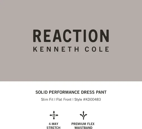 Miniatura 4 de Kenneth Cole Reaction Mens Solid Performance Slim Fit Dress Pant