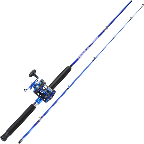 Miniatura 2 de Combo de caña de pescar Sougaiyang, combo de carrete de pesca con arrastre de 2 piezas con relación de engranajes de 3.8:1 y rodamientos 3+1