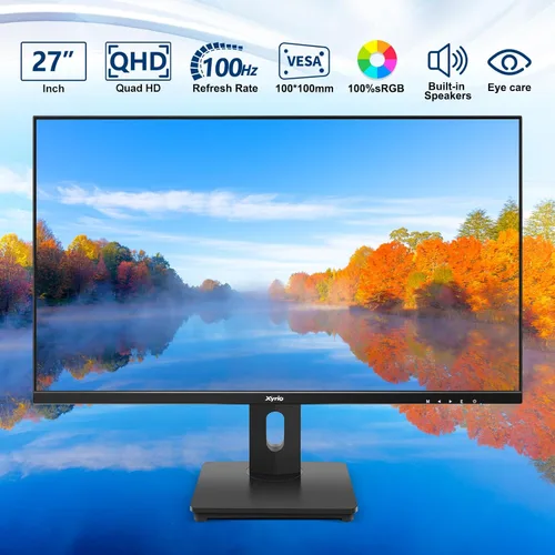 Miniatura 3 de Monitor de pantalla táctil, monitor de pantalla táctil de 27 pulgadas QHD 2560 x 1440 100Hz, monitores de pantalla táctil con 10 puntos táctiles