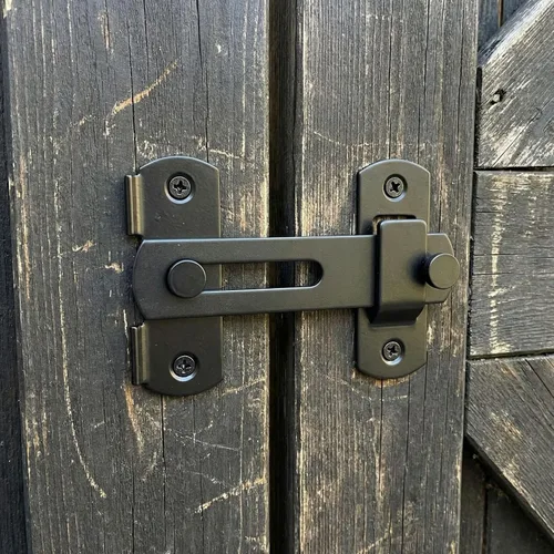 Miniatura 7 de DOUBLE 2 C Cerradura de puerta de granero, herrajes para cerradura de puerta deslizante, cierres de puerta de acero al carbono para gabinete