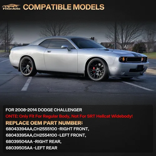 Miniatura 5 de Luces LED blancas de marcador lateral para Dodge Challenger 2008 2009 2010 2011 2012 2013 2014 luces reflectoras de señal de parachoques delantero