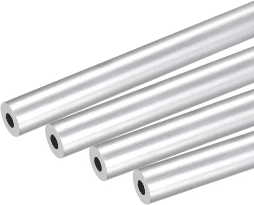 Miniatura 18 de uxcell 6063 Tubo redondo de aluminio 0.236 in OD 0.118 in Diámetro interior 9.843 in Longitud Tubería 4 PC