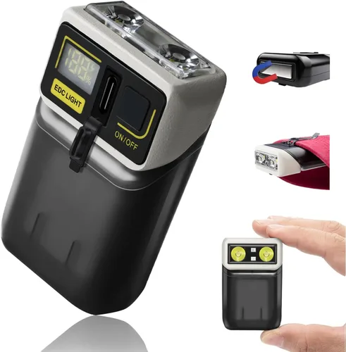 Miniatura 11 de COB - Llavero de luz de trabajo – Multiherramienta recargable para campamento, iniciador de fuego, 7 modos, 1600 lúmenes, para supervivencia