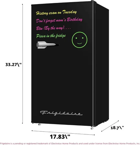 Miniatura 5 de Frigidaire EFR331 - Refrigerador compacto de una sola puerta, control de termostato ajustable, puertas reversibles, pizarra delantera, escritura