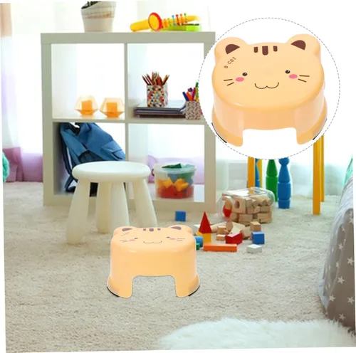Miniatura 4 de Taburete de plástico de dibujos animados Taburete portátil Silla ' Paso s pie s pequeño baño paso sentado pequeños escalones s para baño
