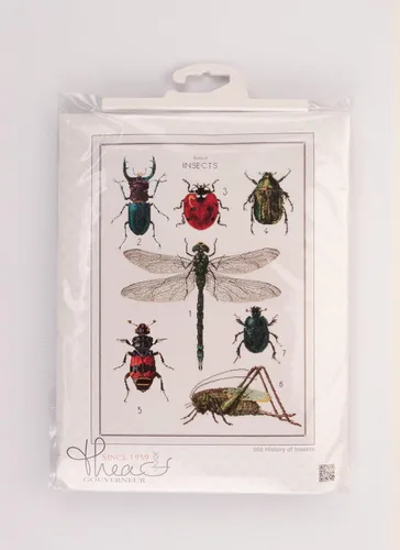 Miniatura 5 de Thea Gouverneur - Kit de punto de cruz contado - La historia de los insectos - Aida - 14 unidades - Kit de bordado para adultos - Hilos de bordado