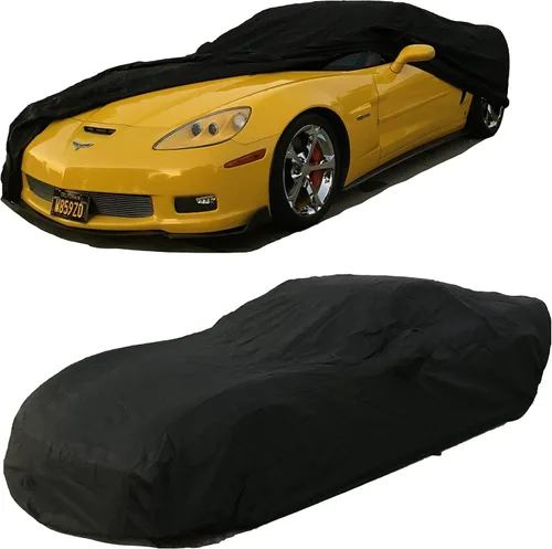 Miniatura 9 de Funda de coche personalizada Chevy Corvette C6 2005 2006 2007 2008 2009 2010 2011 2012 XTREMECOVERPRO Gold Series Negro