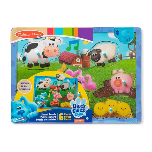 Miniatura 3 de Melissa & Doug Blue's Clues & You! Rompecabezas de madera con sonido - Granja musical (6 piezas)