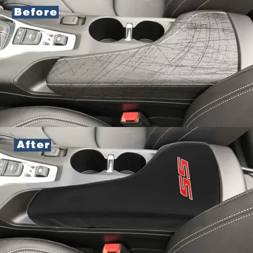 Miniatura 4 de Funda para reposabrazos de consola central, consola de protección completa, reposabrazos de cuero, accesorios interiores para Chevrolet Camaro