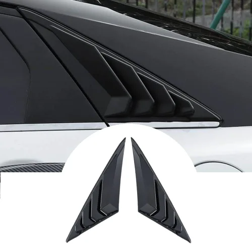 2 rejillas de ventilación laterales de ABS estilo carreras, persianas de ventilación de aire, accesorios de decoración exterior compatibles con