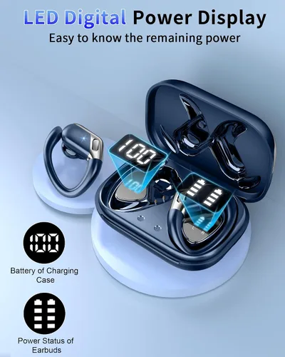 Miniatura 6 de Auricular Inalámbrico, Auriculares Bluetooth 5.4 IP7 Impermeables para Deporte, Auriculares Inalámbricos de 50H para Correr con Micrófono ENC
