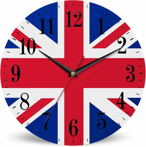 Miniatura 22 de Mxocom Reloj de pared con diseño de oso con texto en inglés "The Brown Bear Welcomes and Waves a Paw de 10 pulgadas, silencioso, sin tictac