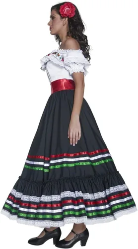 Miniatura 2 de Smiffys Disfraz de esqueleto de fiebre para mujer, vestido y guantes, Halloween, fiebre, talla 2-4, 34192