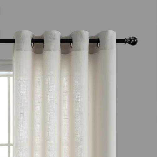 Miniatura 5 de KOUFALL - Cortinas transparentes con aspecto de lino