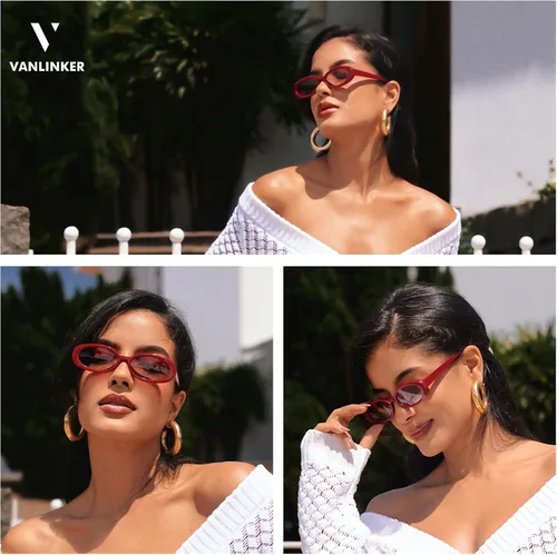 Miniatura 3 de VANLINKER Polarized Retro Oval Sunglasses for Women and Men Small 90s Style VL9580