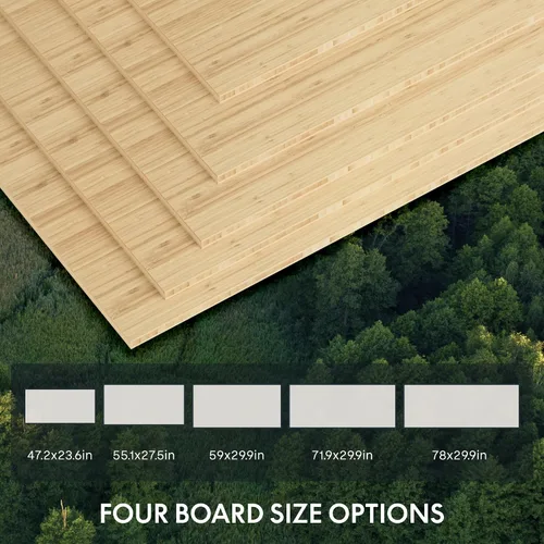 Miniatura 8 de FlexiSpot E6 Bamboo - Escritorio eléctrico de pie de 3 etapas con motor dual de 48 x 24 pulgadas, soporta 220 libras, altura ajustable con ajustes