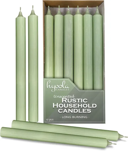 Miniatura 15 de Hyoola Velas de cena de 10 pulgadas – Paquete de 12 – Palitos de vela altos sin perfume rústico de larga duración Sahara