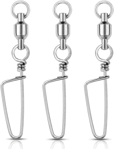 AMYSPORTS Pesca de agua dulce Snap Giratorios de bolas de rodamiento de agua salada Rotación Broches Rotación Bola de agua dulce Giratorios Snap