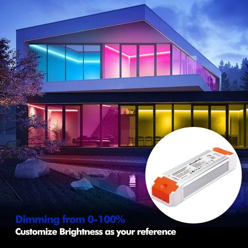 Miniatura 7 de Transformador LED regulable de 60 W, controlador LED Triac ELV/MLV/regulable de 12 V, compatible con interruptores Lutron y Leviton, fuente