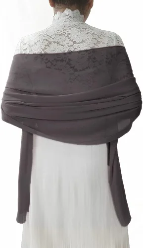 Miniatura 4 de Bufanda de gasa para mujer, vestidos de noche, cubiertas de hombro, hijabs soild chal, pashmina