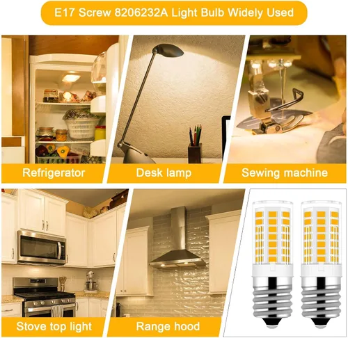 Miniatura 5 de KEI D28x KEL 2816x Bombilla para refrigerador 3W E17 Bombilla LED para nevera Kei 125 V 40 W Focos para electrodomésticos, 5304522314 5304517886