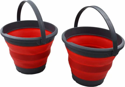 Miniatura 14 de SAMMART Cubo de plástico plegable de 5.5 L (1.4 galones), bañera redonda plegable, cubo de agua portátil para pesca, maceta de agua para exteriores