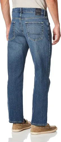 Miniatura 3 de Nautica Jeans de mezclilla de ajuste relajado para hombre, Azul