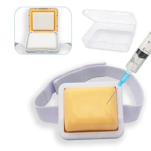 Kit de práctica de inyección - Almohadilla de entrenamiento intramuscular con caja, perfecta para estudiantes de enfermería y entrenamiento médico,