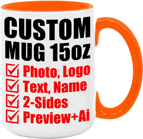 Miniatura 16 de Taza de café personalizada – Tazas personalizadas con texto en imagen, logotipo personalizado con nombre, taza de cerámica – Cumpleaños